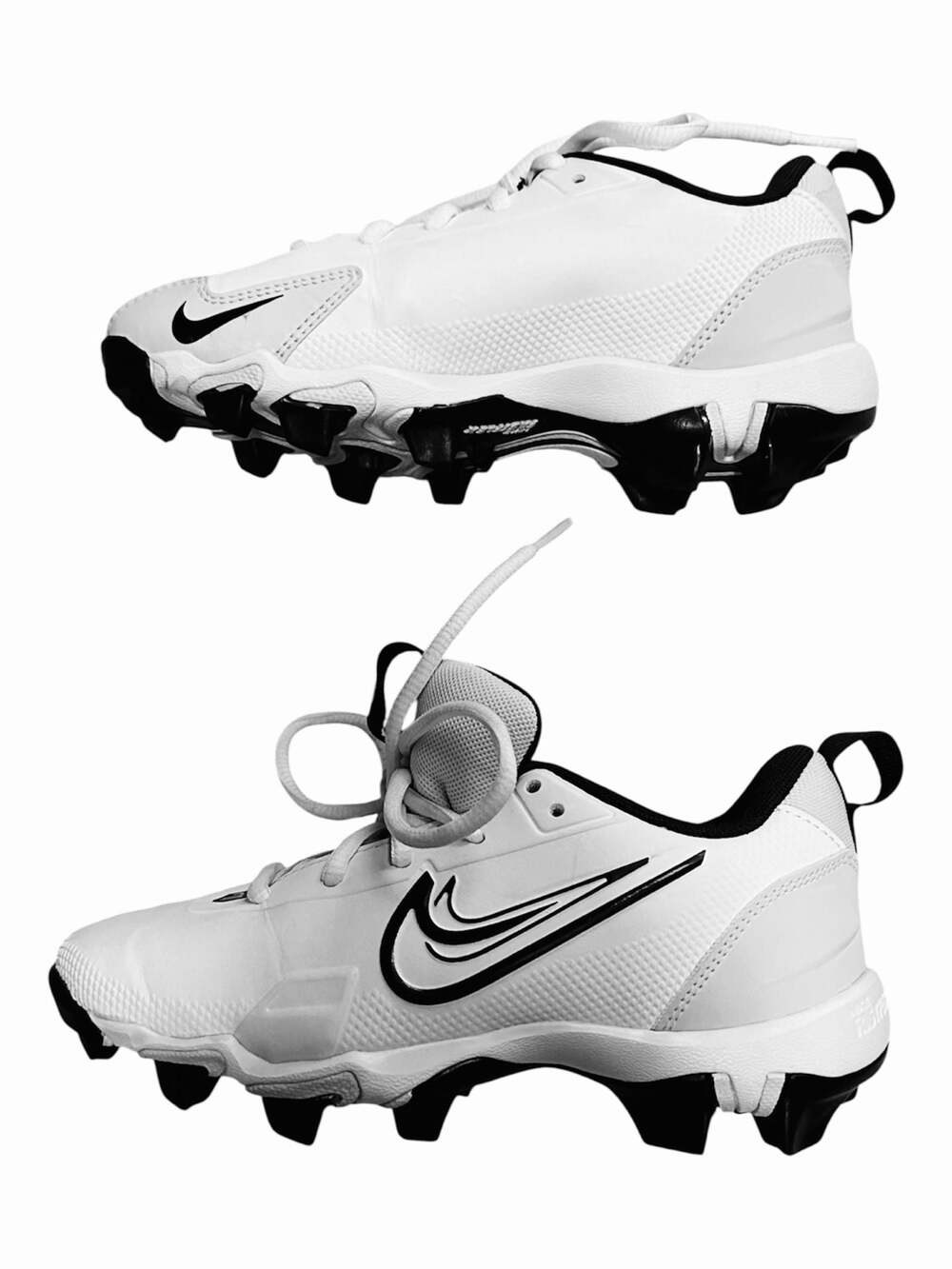 Nike Fastflex Baseball Cleats-White/Black- Size 1.5 youth